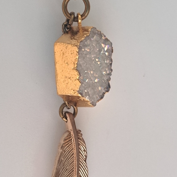 Beautifull Gray Druzy Stone Necklace - Picture 2 of 13